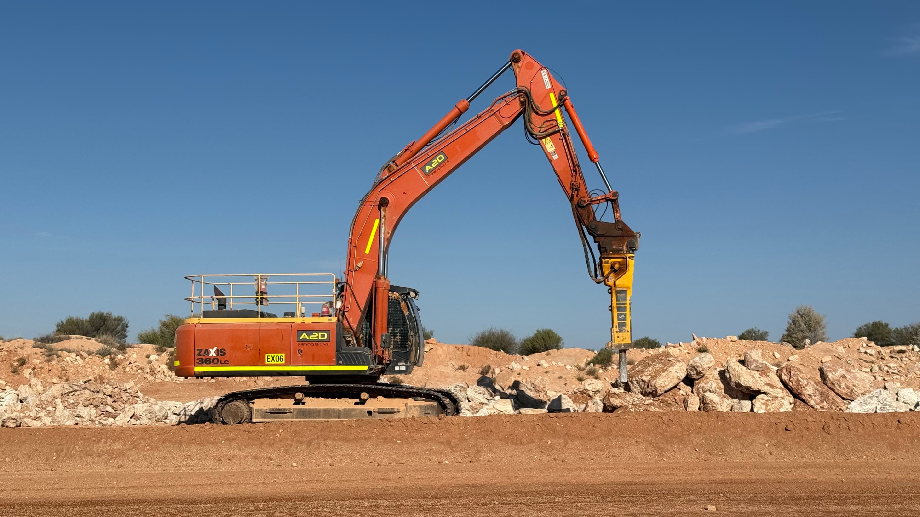 Hitachi ZX360LC-5 Excavator with Epiroc Breaker